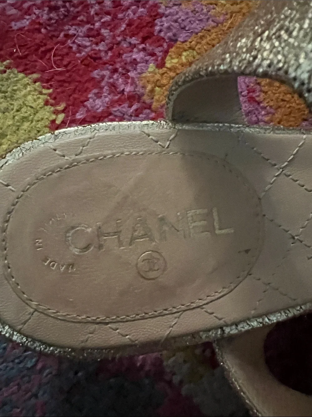 CHANEL Gold Sandal Women’s 39.5